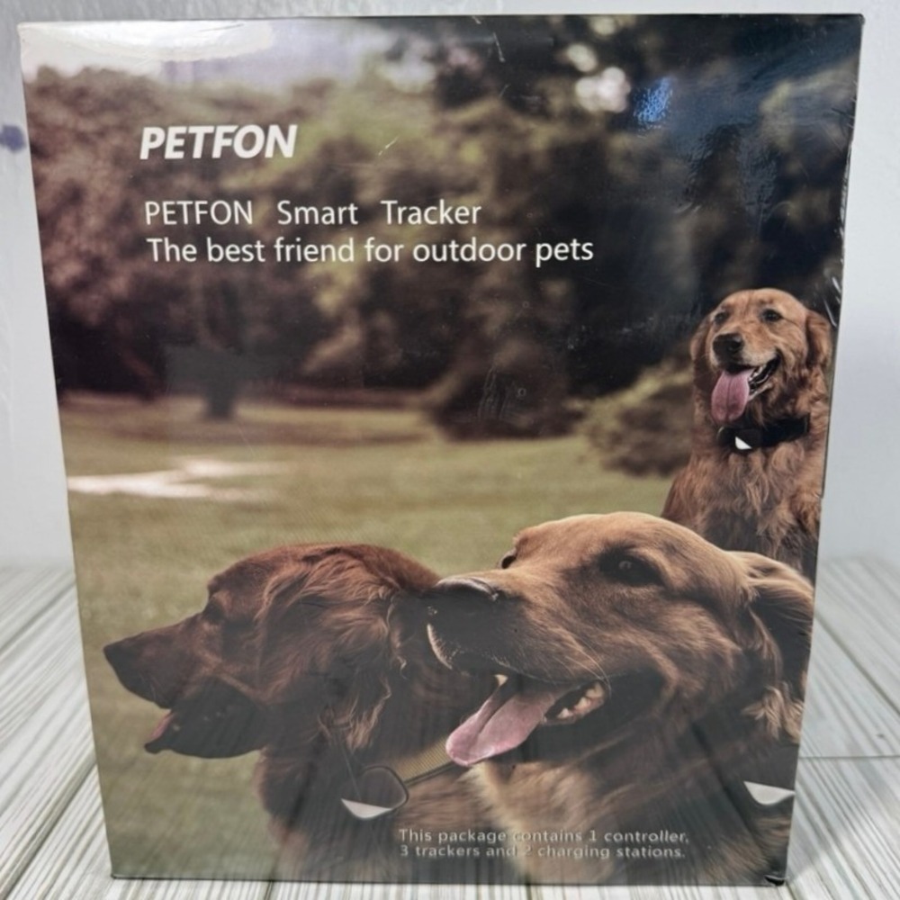 Petfon 2 Smart Tracker GPS‎ Pet Tracking System No Monthly Fee 3 Trackers P0102A